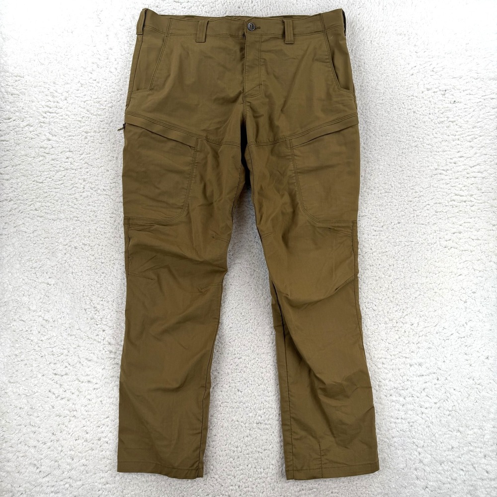 5.11 Tactical Cargo Pants Mens 38x32 Brown Regular Fit Canvas Workwear TLBLIN